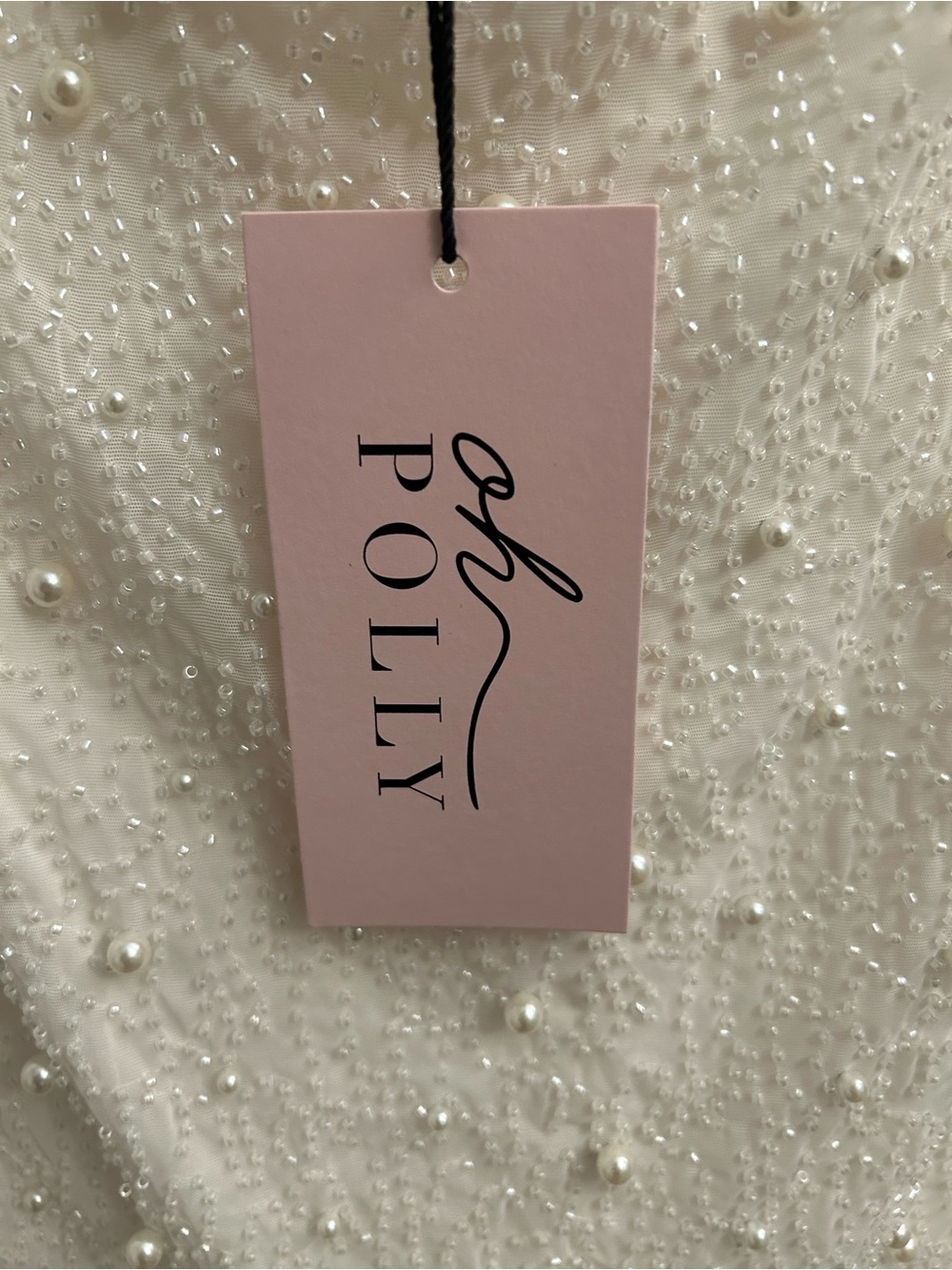 NWT Versailles Deep Plunge Embellished Mini Dress in White - Picture 14 of 14